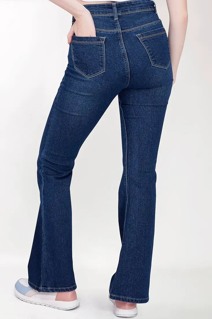 Women Blue Boot Cut Jeans