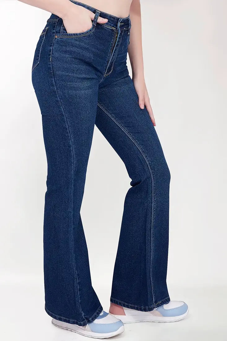 Women Blue Boot Cut Jeans