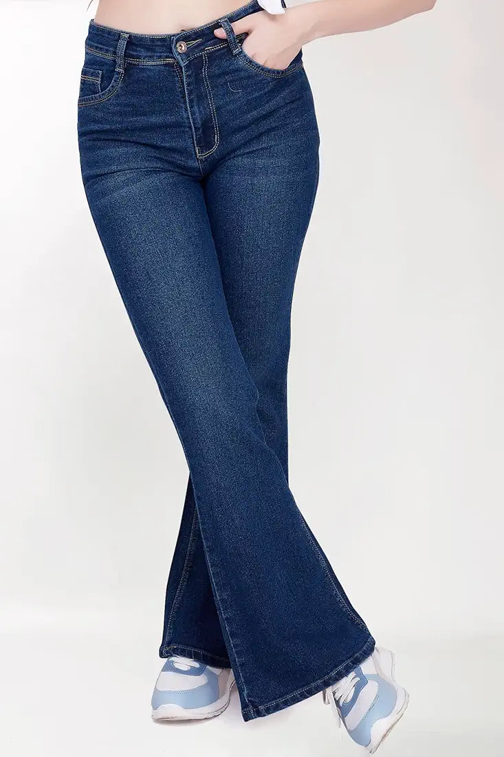 Women Blue Boot Cut Jeans